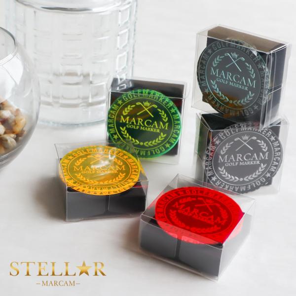 ゴルフ マーカー 名入れ マグネット ボールマーカー おしゃれ プレゼント コンペ 景品 アクリルデ...