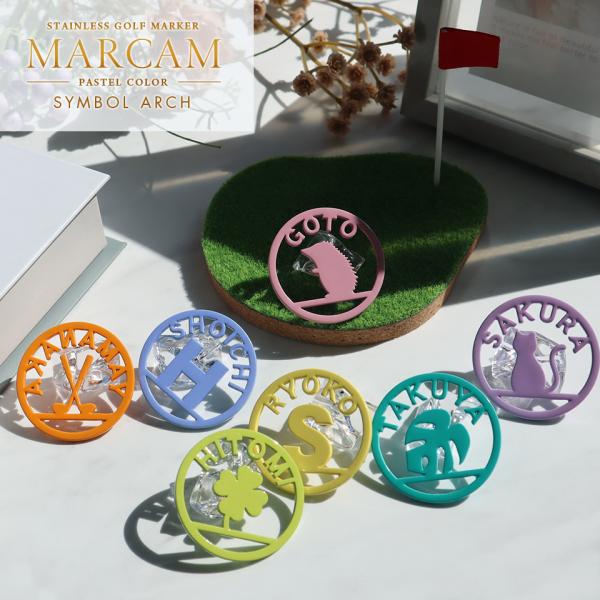 ゴルフ マーカー 名入れ マグネット ボールマーカー 大きい おしゃれ パステルカラー プレゼント ...