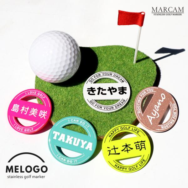 ゴルフ マーカー 名入れ マグネット ボールマーカー 蛍光 大きい アイテム おしゃれ レディース ...