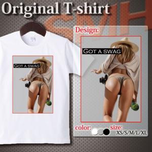 Tシャツ カットソー UNISEX Got a swag スラング BOXロゴ SEXY セクシー ガールズ イケてる Uネック クルーネック プリントTシャツ｜fabian