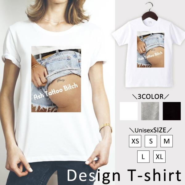 Tシャツ カットソー UNISEX セクシー sexy フォト タトゥー ビッチ tattoo 外人...