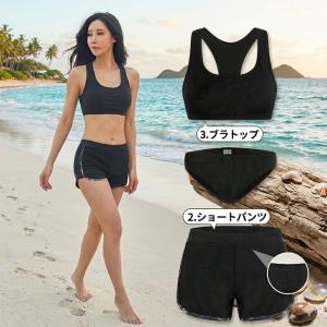 水着 黒 ラッシュガード レディース 水着セッ...の詳細画像3