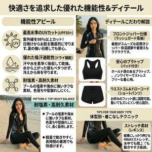 水着 黒 ラッシュガード レディース 水着セッ...の詳細画像1
