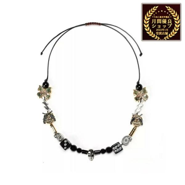 EVAE MOB × BLACK LUX × ROARGUNS Skull Smiley Neckl...