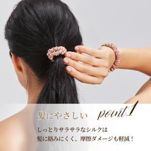 シルク ヘアゴム シュシュ スリム10mm シ...の詳細画像4