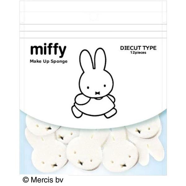miffy ダイカットパフ（12個入り） ミッフィー デザイン パフ スタンプ かわいい 白 細部 ...