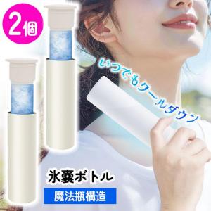 アイスボトル アイススティック 2個 氷のう スティック 持ち運び 携帯 夏 暑さ対策 熱中症対策 長時間 ひんやり キープ 【☆60】/氷嚢ボトル2個