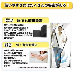 網戸カーテン 玄関用 マグネット式 虫よけネッ...の詳細画像1