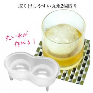 製氷機 丸い氷 アイストレー アイスボールメーカー 取り出しやすい 丸型 二個作れる 直径6cmの氷 アルコール 酒 宅飲み 【▲7】/取り出しやすい丸氷2個取り1個