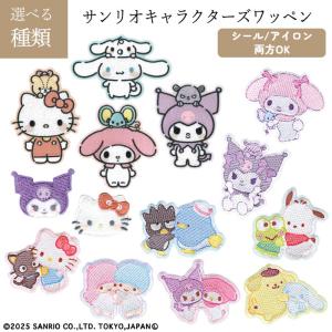 【選べる】 ワッペン アップリケ サンリオ シール アイロン 両用タイプ 簡単 接着 便利 簡単 キャラクター かわいい 【▲】/サンリオキャラクターズワッペン｜ファブリック&キュート