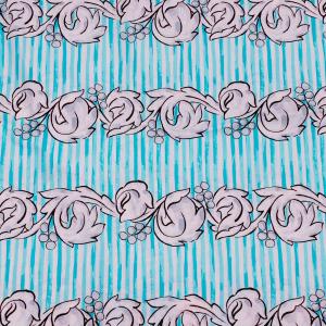 10cm単位 生地 水色 草模様 デザイン ハン...の商品画像