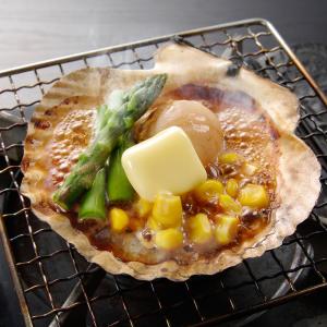 北海道産 帆立バター焼きセット A (帆立片貝、コーン、アスパラ、バター)×9セット｜facesign