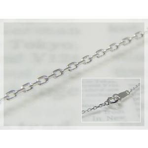 アズキネックレス 長さ50cm：幅0.8mm プラチナ850