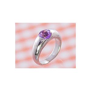 プリモベビーリングK10 ホワイトゴールド アメジスト