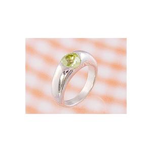 プリモベビーリングK10 ホワイトゴールド ペリドット