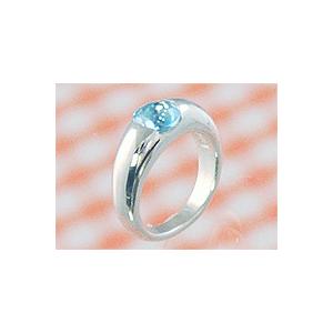 プリモベビーリングK10 ホワイトゴールド ブルートパーズ