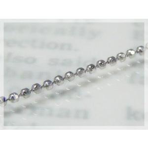 カットボールチェーンブレスレット 長さ18cm：幅1.2mm ホワイトゴールドK18