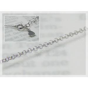 ハーフラウンドネックレス：ハートプレート 長さ45cm：幅1.0mm ホワイトゴールドK10