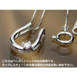 誕生石ペンダント バテイ 馬蹄 ヘッド プラチナ ダイヤモンド