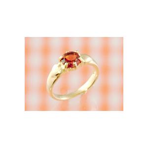 ジュエルベビーリング K18イエローゴールド ガーネット