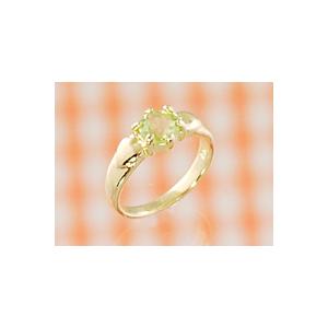 ジュエルベビーリング K18イエローゴールド ペリドット