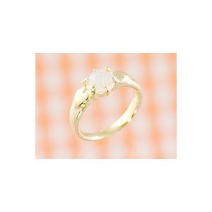 ジュエルベビーリング K18イエローゴールド オパール