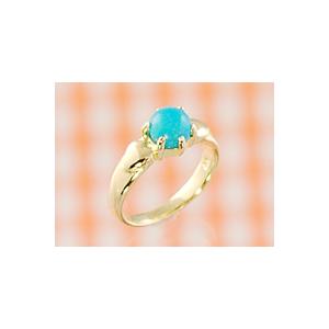 ジュエルベビーリング K18イエローゴールド ターコイズ