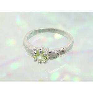 ジュエルベビーリング プラチナ ペリドット