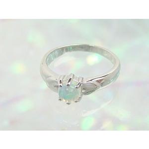 ジュエルベビーリング プラチナ オパール