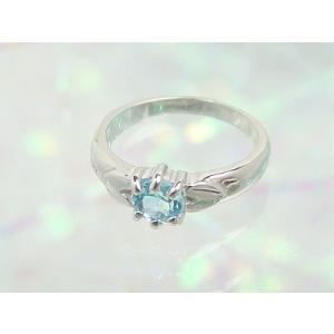 ジュエルベビーリング プラチナ ブルートパーズ