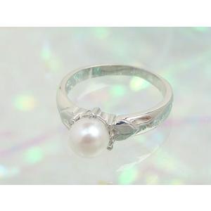 ジュエルベビーリング K10ホワイトゴールド パール