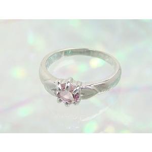 ジュエルベビーリング K10ホワイトゴールド ピンクトルマリン