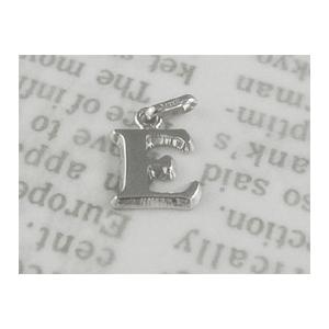 イニシャルミニペンダント 【現品限り】K18ホワイトゴールド E