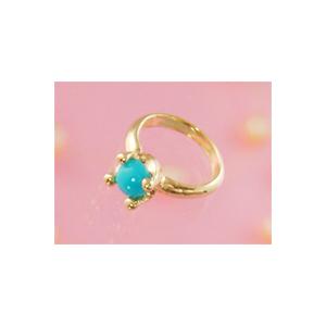 シンデレラベビーリング K18イエローゴールド ターコイズ