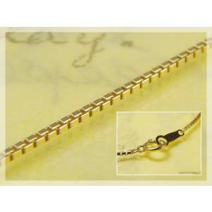 ベネチアネックレス 長さ40cm：幅0.5mm イエローゴールドK10