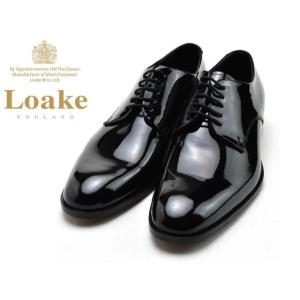 ローク プレーントゥ Loake BOW B ブラックパテント メンズ ビジネスシューズ
