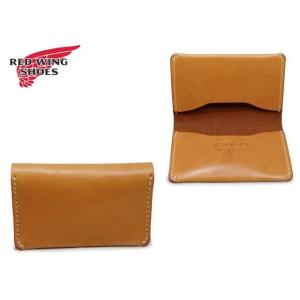 レッドウィング カードケース RED WING Bifold Card Case 95029 Tan ハーマンオーク ブライドル 名刺 革 小物｜facetofacegold