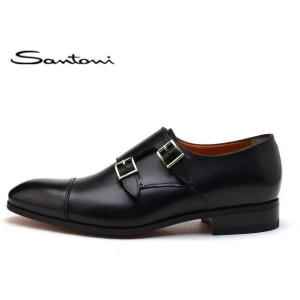 サントーニ 靴 シューズ SANTONI 15006 ダブルバックル ダブルモンク ブラック N01...
