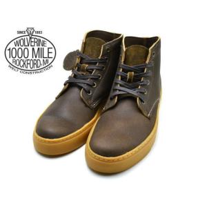 MADE IN USA ウルヴァリン 1000マイルブーツ ブラウン スエード メンズ