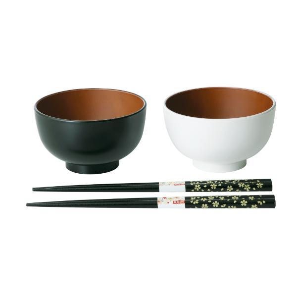 MAKOTOjapan ファミーユ レンジ汁椀ペア（箸付）  0775020 内祝 香典返し 引出物