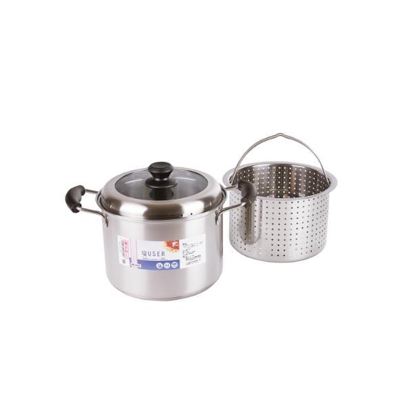 ローザー IH対応パスタポット22cm（ガラス窓付蓋）  RB-2319 内祝 香典返し 引出物