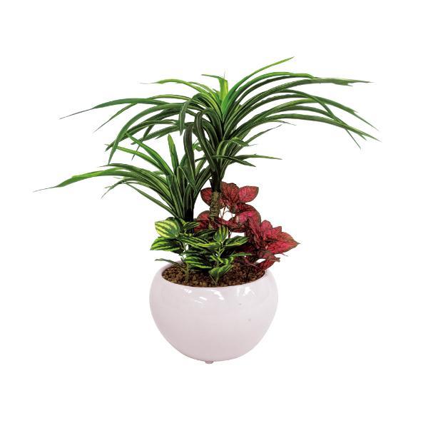 SC触媒加工 トロピカル寄せ植えポットユッカ（フェイクグリーン）  FG1001 内祝 香典返し 引...