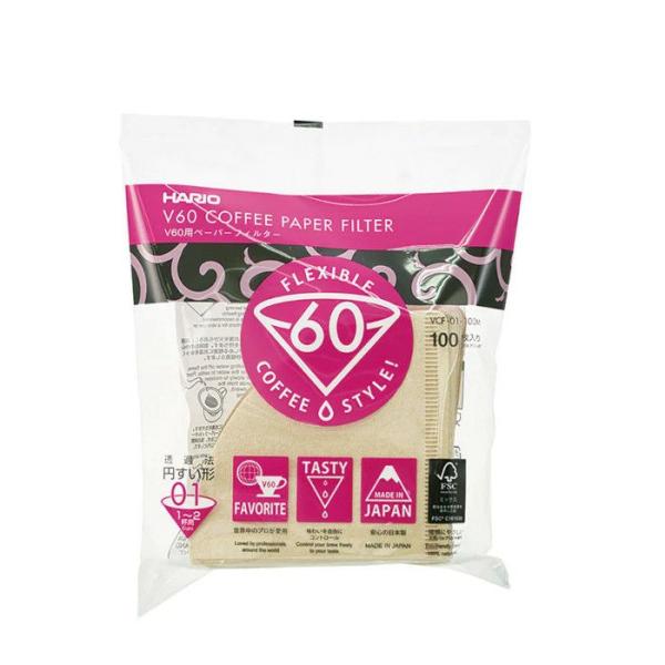 ハリオ V60用ペーパーフィルター01M VCF-01-100M
