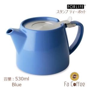 FORLIFE スタンプ ティーポット ブルー 309-Blu｜facoffee