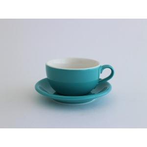 ORIGAMI 8oz ラテボウル＆ソーサー ターコイズ