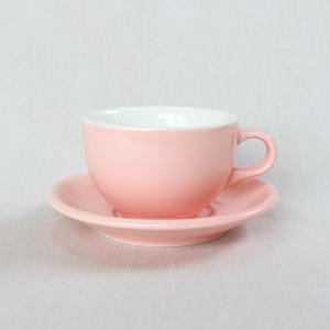 ORIGAMI 6oz ラテボウル＆ソーサー ピンク
