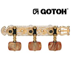 ゴトー【GOTOH】クラシックギターペグ 35G3600T（ニッケル/ゴールド） ツマミ：2M/BB｜factorhythm