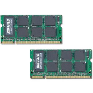 BUFFALO 1GB*1枚 PC2-6400(DDR2-800) SO-DIMM ノートパソコン用...