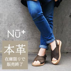 本革 クロスベルトサンダル レディース 革 EVAソール 中敷きクッション NU+ 316n1001 lmd