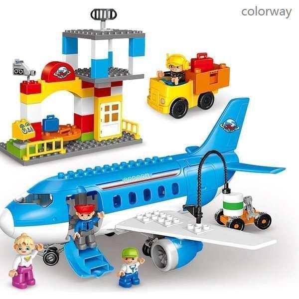 飛行機 空港 ブロック LEGOレゴ互換品 デュプロ Duplo互換 知育 手作り おもちゃ 玩具 ...